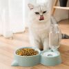 Pet Dog Cat Bowl Fountain Automatic Food Water Feeder Container For Cats Dogs Drinking Pet Articles  Pet Cat Water Dispenser